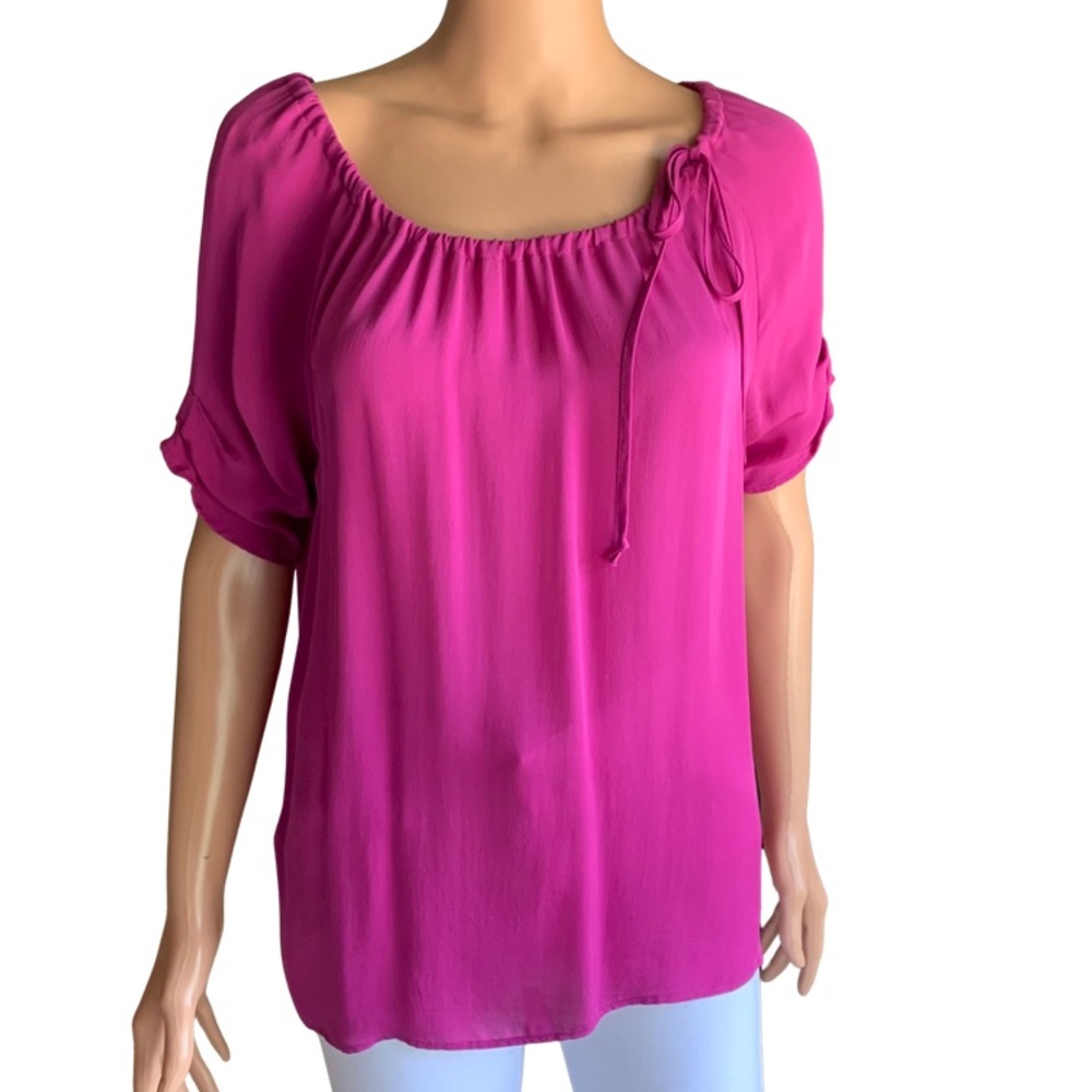 Joie short sleeve silk blouse